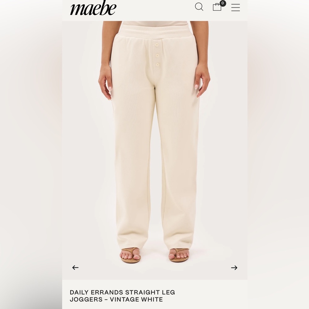 Maebe daily errands joggers vintage white